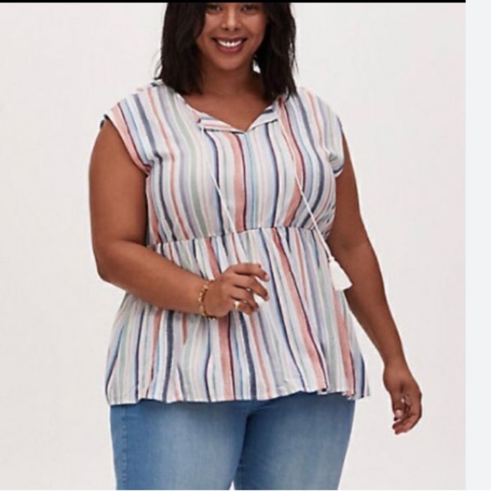 Torrid Striped Multicolor Women's Top